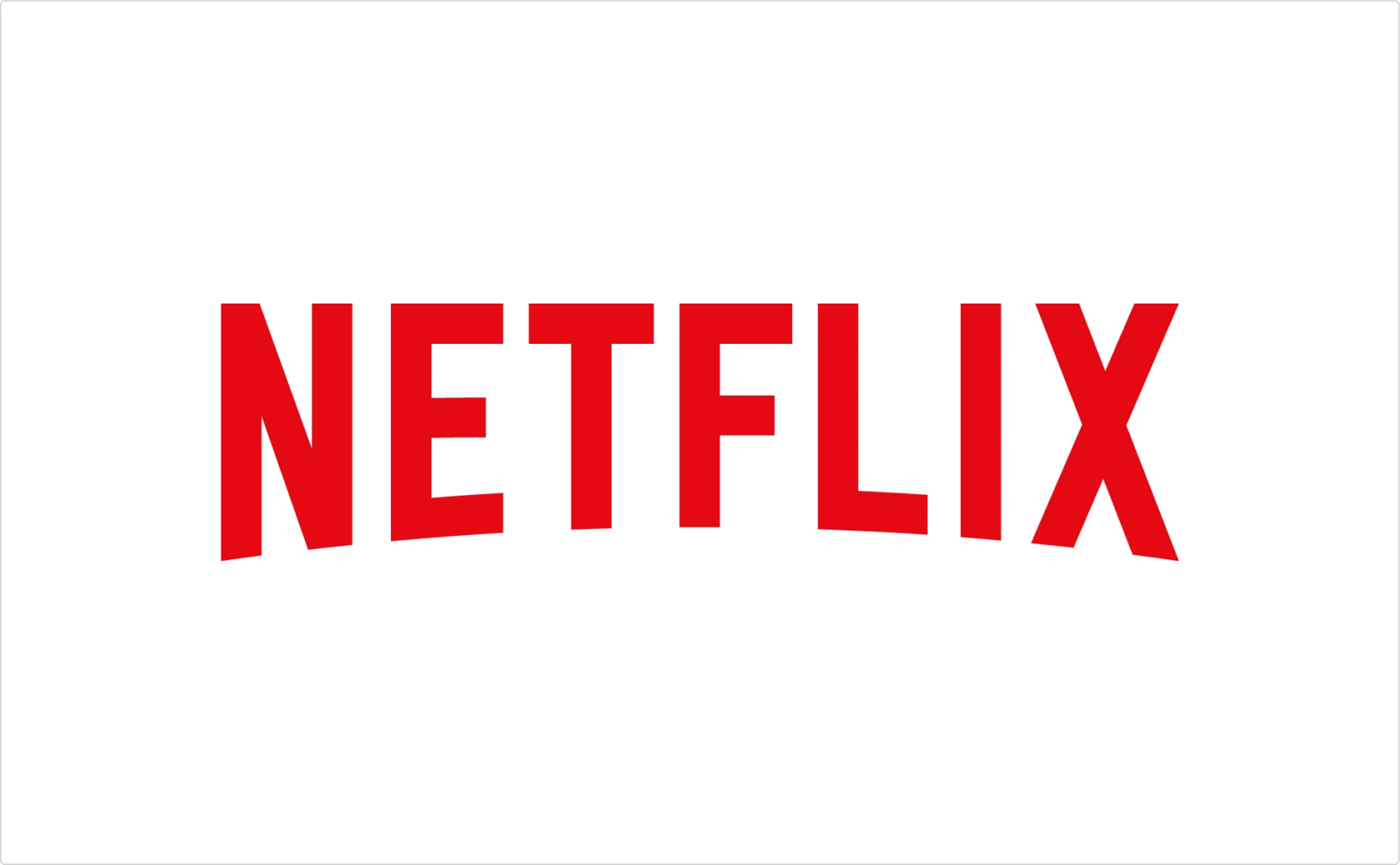 Netflix red typography logo in bold condensed sans-serif letters demonstrating strong brand typography design