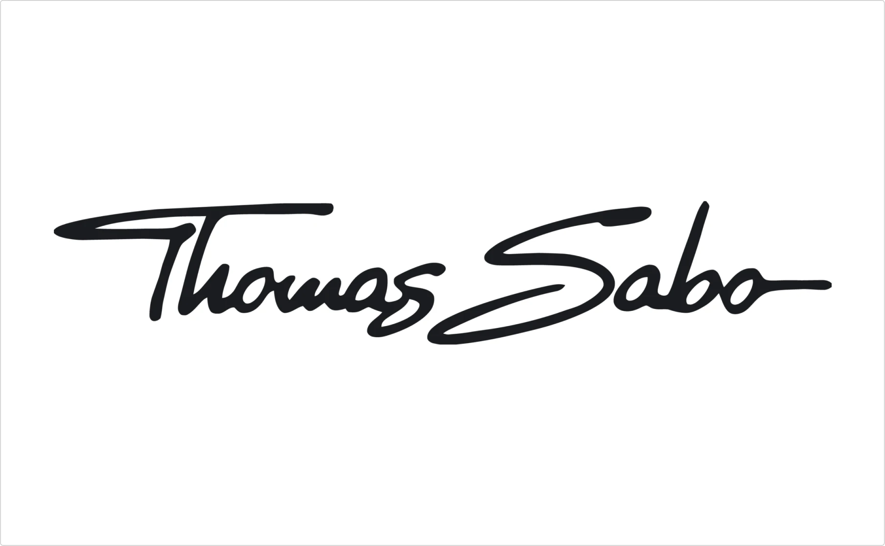 Thomas Sabo handwritten script signature logo demonstrating jewelry brand personal lettering design