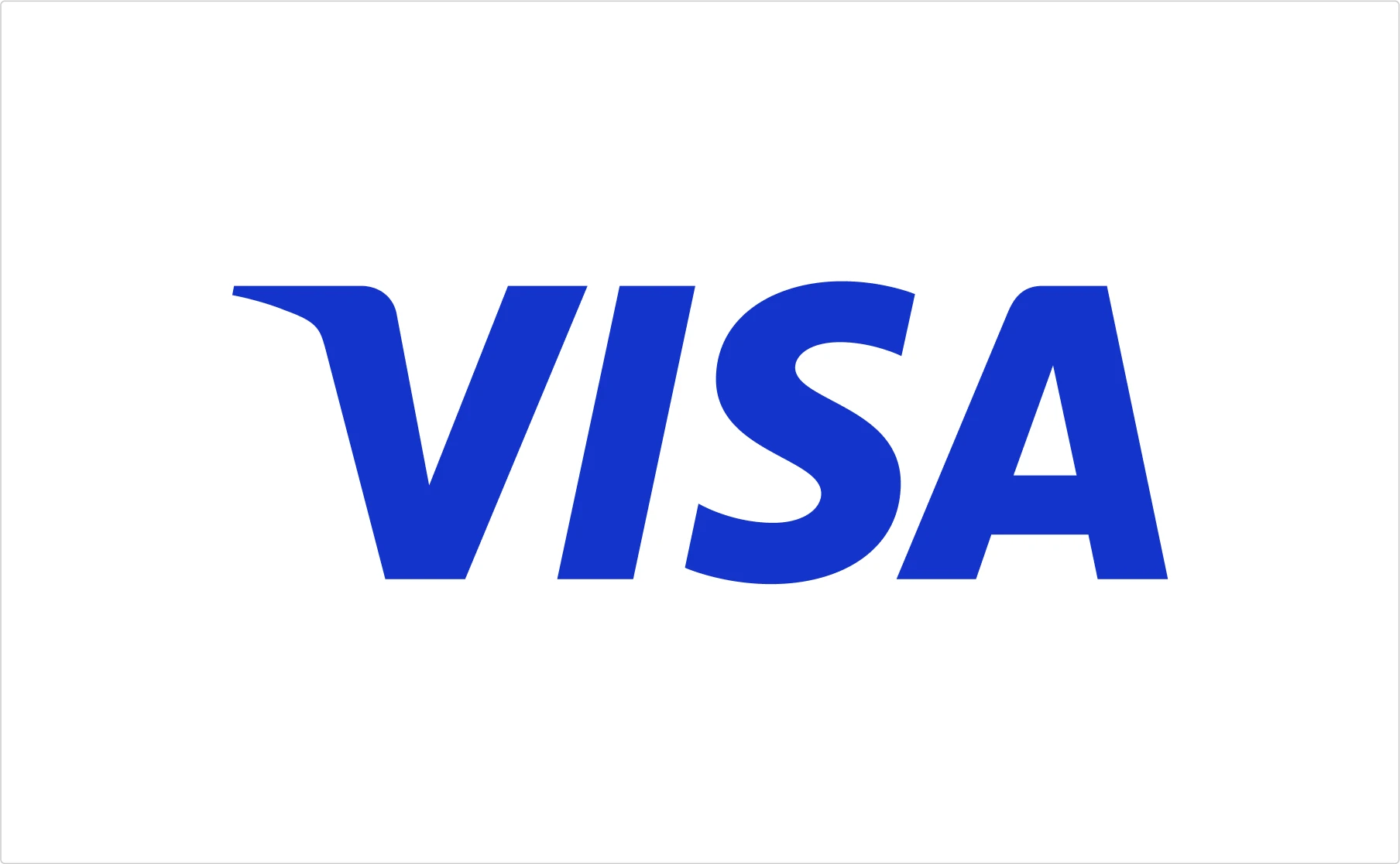 Visa blue payment brand typography logo demonstrating global financial services lettering design