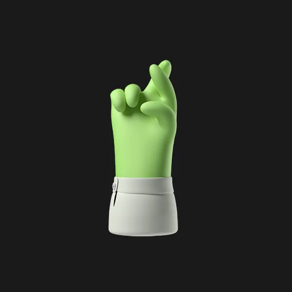 Green zombie hand