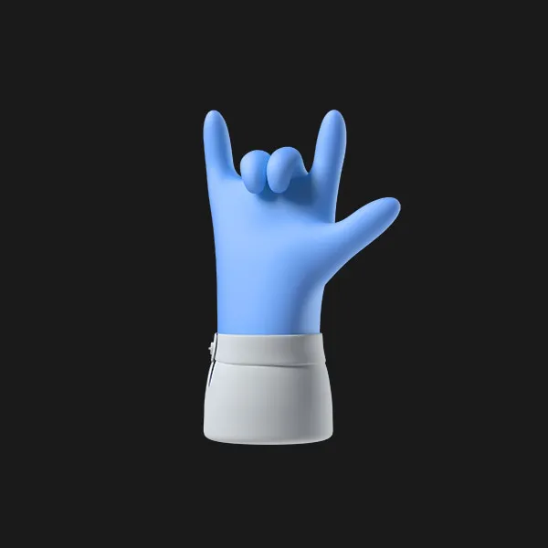 Blue zombie hand