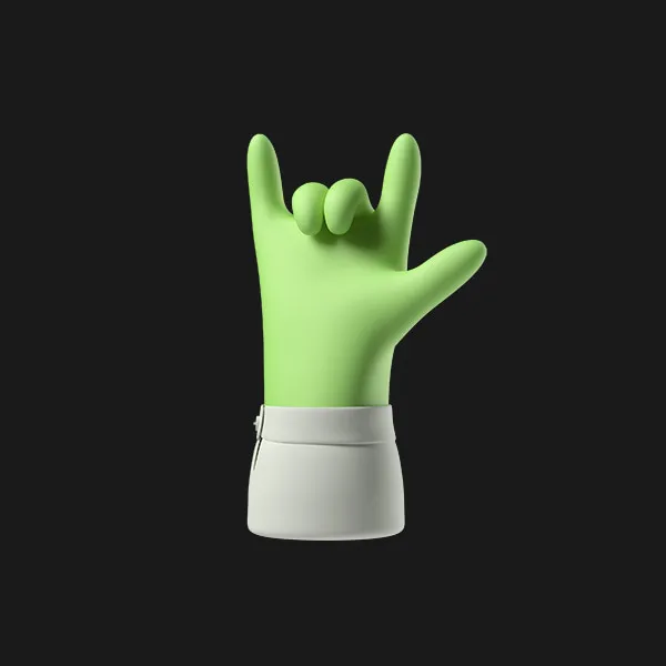 Green zombie hand