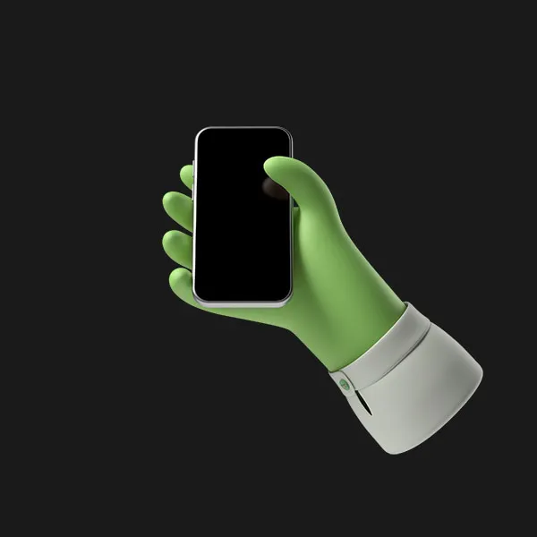 Green zombie hand