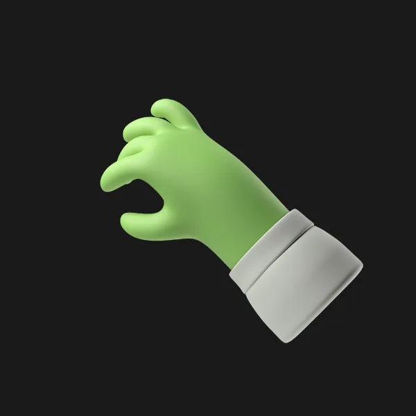 Green zombie hand