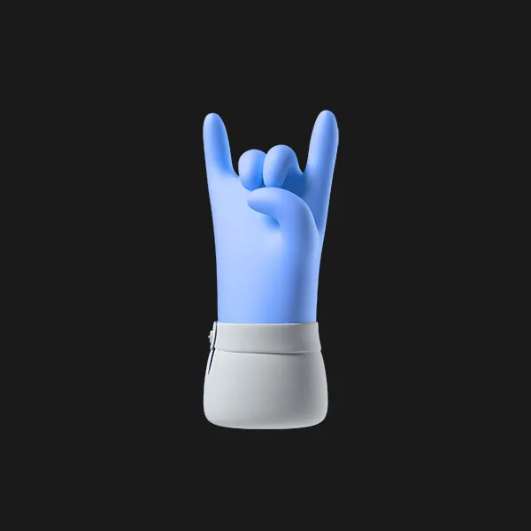 Blue zombie hand