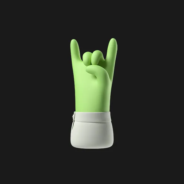 Green zombie hand