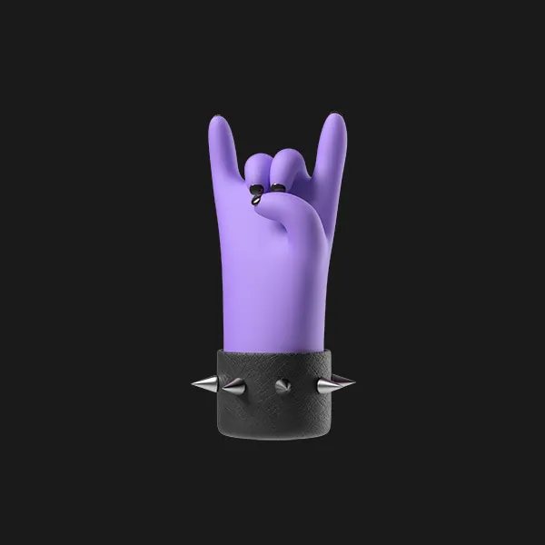 Purple zombie hand