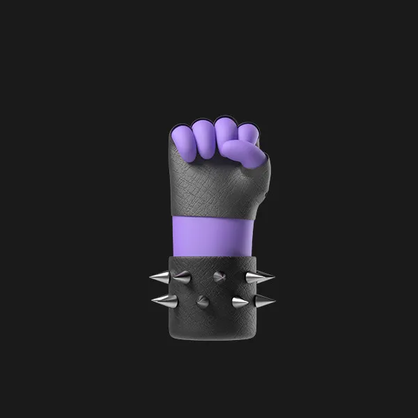 Purple zombie hand