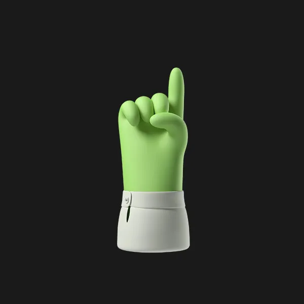 Green zombie hand