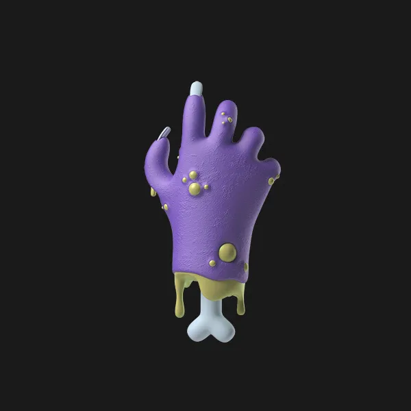 Purple zombie hand