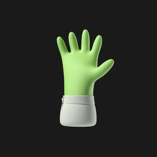 Green zombie hand