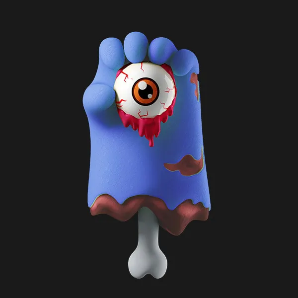 Blue zombie hand