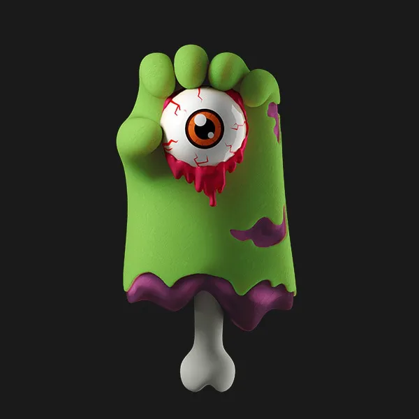 Green zombie hand