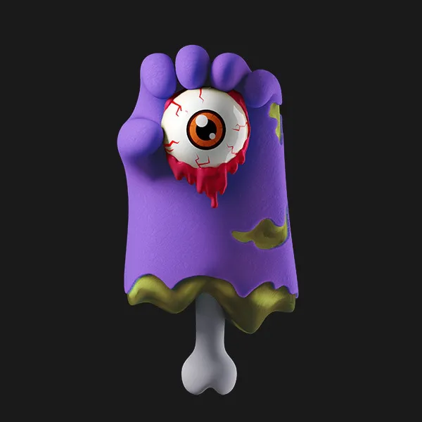 Purple zombie hand