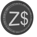 Zimbabwe dollar black coin