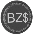 Belize dollar black coin
