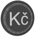 Czech republic koruna black coin